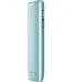 Slim mint-green IQOS heat-not-burn tobacco device shown from the side, standing upright.