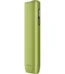 Green slim IQOS-style vape device with a vertical control panel on the side, standing upright.