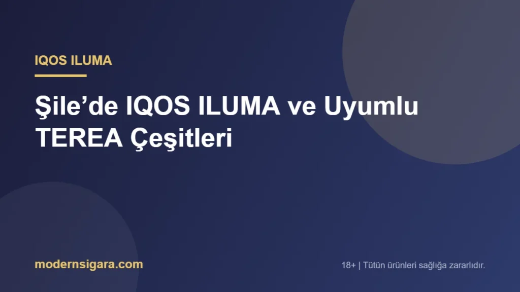 Şile’de IQOS ILUMA ve Uyumlu TEREA Çeşitleri